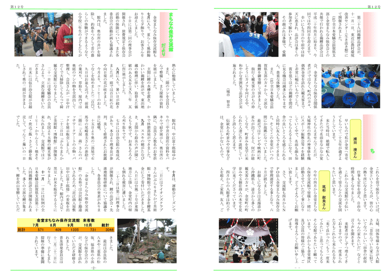 保存会ニュース第１２号見開き