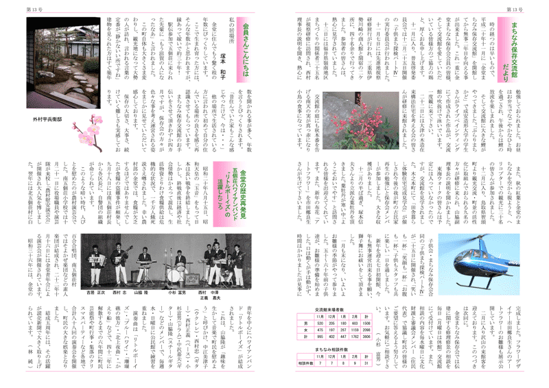 保存会ニュース第１３号見開き